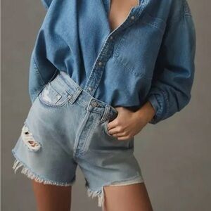 Citizens Of Humanity “Annabelle” long denim shorts